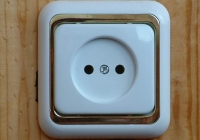 White EU Electrical Socket Texture