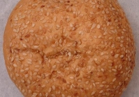 Sesame Bun Texture Top View