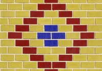 Yellow Brick Texture With Color Pattern