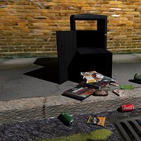 3d Trash Scene Project Finished 3D Art Work