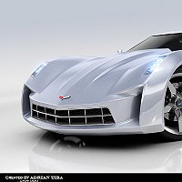 Corvette Stingray Finished 3D Art Work