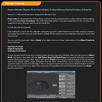 Reset Origin Of Blender Object To Any Position And Rotation 3D Modeling Forum