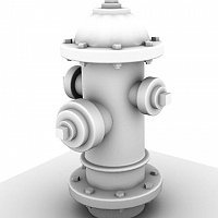 Fire Hydrant (part of city block environment) 3D Art Work In Progress