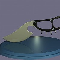 knife Finished 3D Art Work