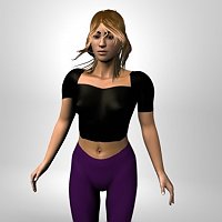 Woman made in Blender and makehuman 3D Art Work In Progress