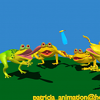 3D Character Frogsu created in Blender. 3D Art Work In Progress