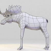 Low polygonal Moose 3D model Commercial 3D Models