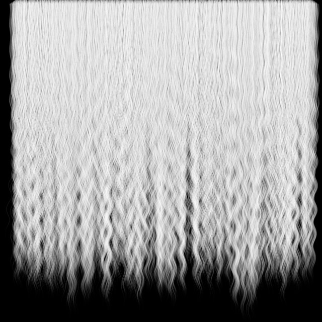 Curly Hair Texture Opacity Map  