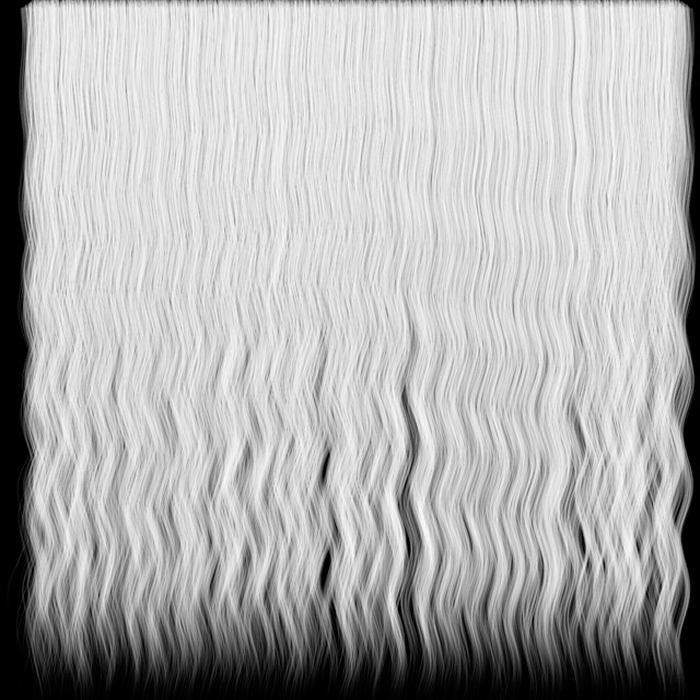 Wavy Hair Texture Transparency Map  