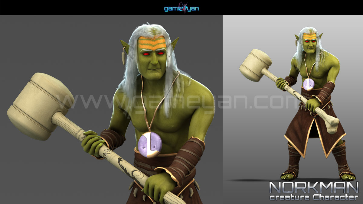  D Norkman Creature Character Animation  